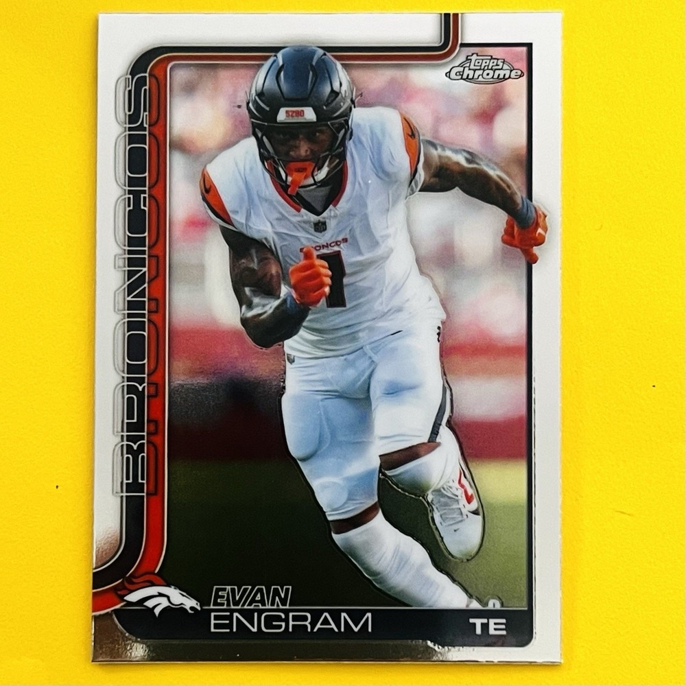 2025 Topps Chrome NFL Football Evan Engram #92 Denver Broncos